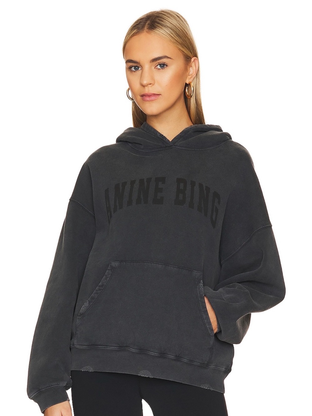 *NWT* Anine Bing Dark Washed Harvey Sweatshirt